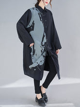 Women Large Size Long Sleeves Printed Blouse Dress