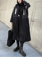 Split-Joint Color-Block Thick Coat