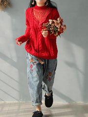 Vintage Embroidered Jean Harem Pants