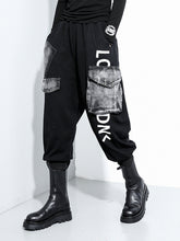 Casual Elastic Waist Personality Harem Pants Thickened And Velvet