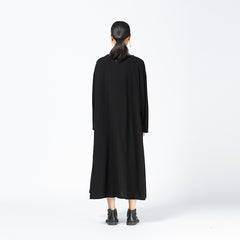 Pullover Round-Neck Split-Joint Midi Dress