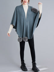 Casual V-Neck With Irregular Shawl