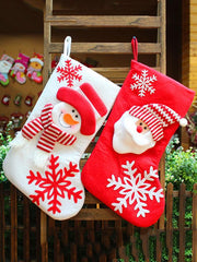 Santa Claus&Snowman Christmas Socks Gift Pouch Decoration