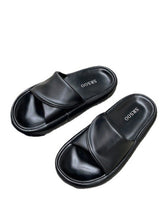 Solid Flat Bottom Cross Slippers