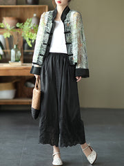 Embroidered Hollow Casual Split-Joint Blouse