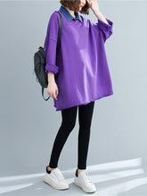 Women Splicing Pullover Casual Sweatshirt