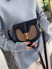 Chic Plaid Split-Joint Small Bags