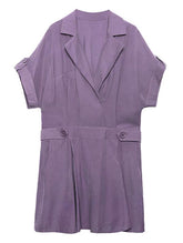 Original Lapel Elasticity Waist Dress