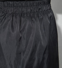 Women Solid Color Zipper Pleated Skirt