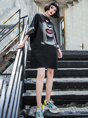 Cotton Hip-hop Loose Fashion Printed Dress