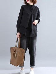 Casual A-Line Cropped Shirt