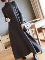 Loose A-Line Long Knitting Dress