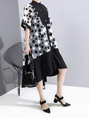 Loose Mesh Polka-Dot Two-Pieces Midi Dress