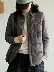 Women Retro Solid Color Casual Coat