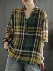 Original Solid V-Neck Blouses&Shirts