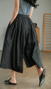 Retro Casual Loose Wide Leg Simple Casual Pants