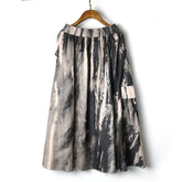 Vintage Tie Dye Lace Up Irregular Skirt