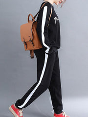 Two-Pieces Fleecez Sweatshirt And Pants Set