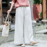 Vintage Solid Wide Leg Pants
