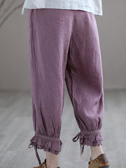 Loose Retro Harem Lace Leg Casual Pants