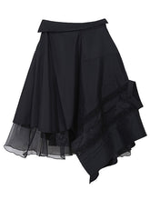 Original Solid Irregularity Asymmetric Skirt