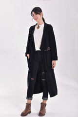 Solid Long Knitted Sweater Outwear