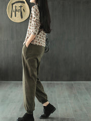 Retro Floral Bottoming Sweatshirt