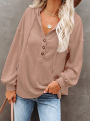 Casual Loose Solid Color Hoodie Sweatshirt