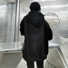 Women Hooded Stitching Printed Pullover Sweatshirt