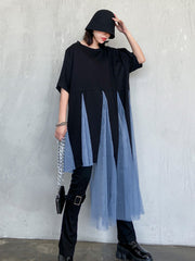 Women Loose Stitching Casual Dress