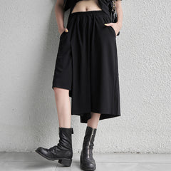 Elastic Waist Slimming Loose Casual Wide Leg Pants