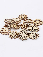 Hollow Flower Pattern Wood Piece
