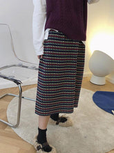 Vintage Colored Plaid High Waist Skirt