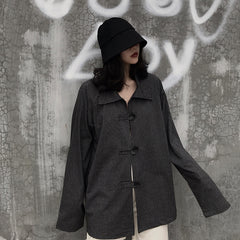 Women Retro Striped Loose Shirt