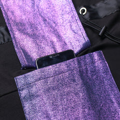 Women Stitching Big Pocket Long Sleeve Dress