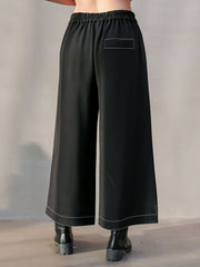 Women Simple Solid Color Straight Casual Pants