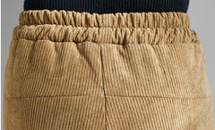 Women Striped Loose Plus Velvet Padded Lantern Casual Pants