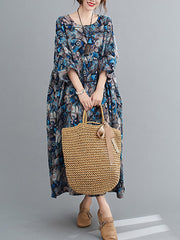 Original Printed Round-Neck Dress