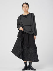 Original Design Irregular Splicing Skirt