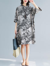 Loose National Style Long Polo Dress