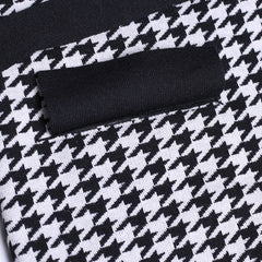 Women Plaid Knitted Waistcoat Shorts Two Piece Suit