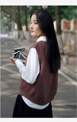 Women Loose Sleeveless V-Neck Vest