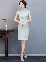 Vintage Silk Improved Short Cheongsams