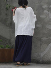Loose Several Color Big-Hem Long Cotton Skirts