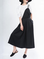 Black Cropped Sleeveless Dress