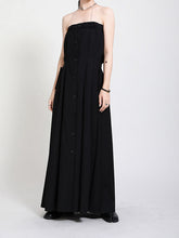 Off-The-Shoulder Black Solid Maxi Dress