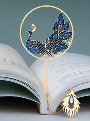 Exquisite Peacock Hollow Bookmark