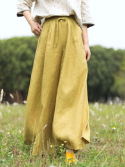 Literary Retro Loose Wide-Leg Pant