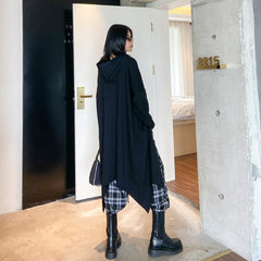 Women Hooded Solid Color Pullover Sweatshirt