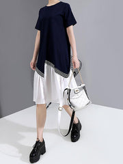 Original Cropped Split-Joint Dress